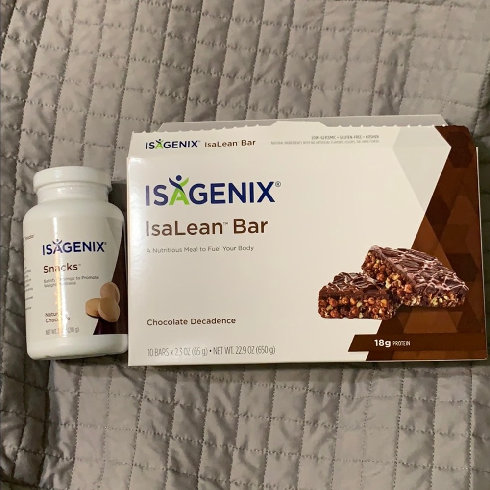 Isagenix chocolate bars and chocolate snacks